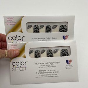 2 New Color Street Real Nail Polish Strips USA 1 Pack of Bandana Republic Sealed